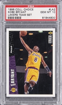 1996/97 UD Collectors Choice Lakers Team Set #LA2 Kobe Bryant Rookie Card – PSA GEM MT 10